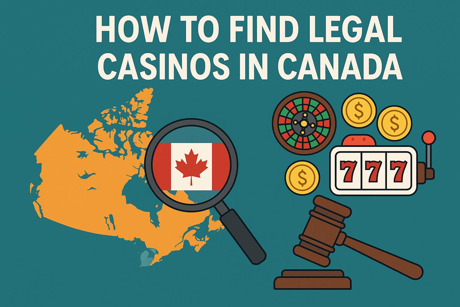 How to find legal casinos in Canada.