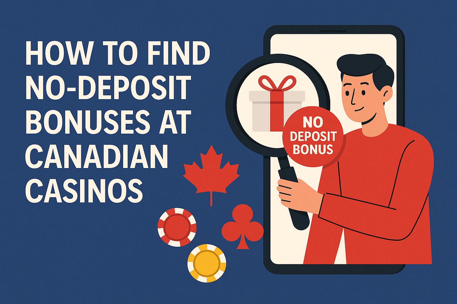 How to find no-deposit bonuses at Canadian casinos.