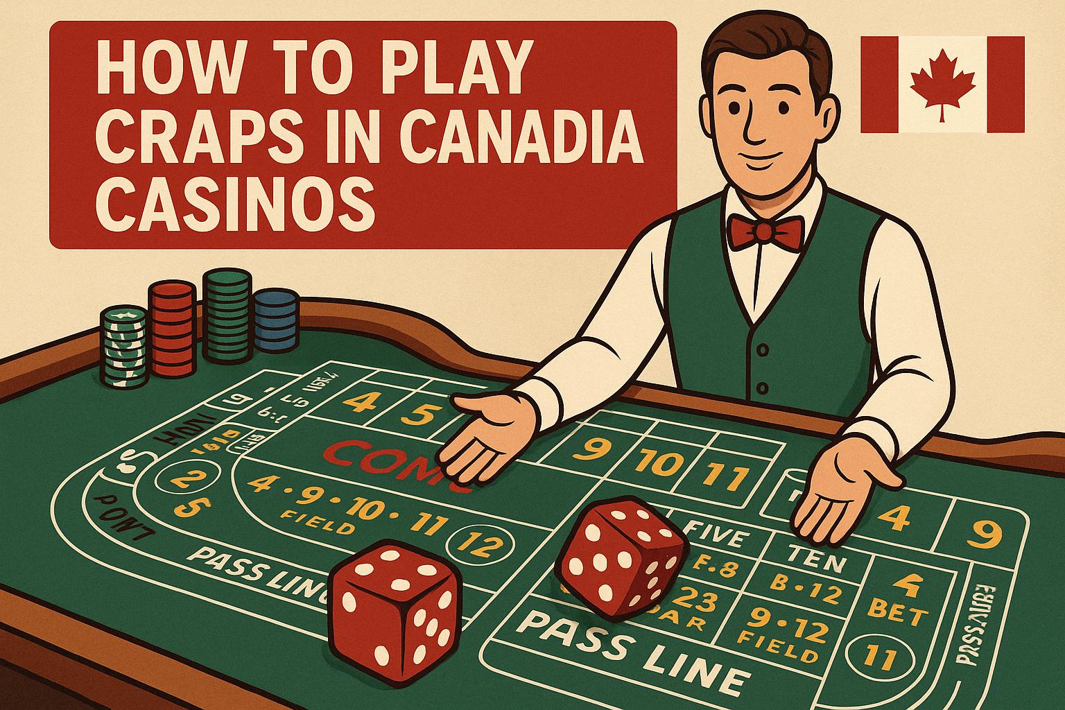 How to play craps in Canadian casinos.
