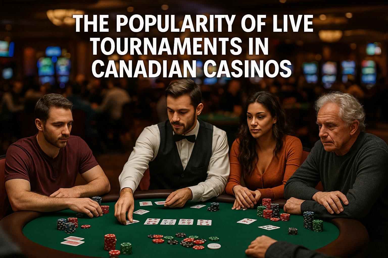 The popularity of live tournaments in Canadian casinos.